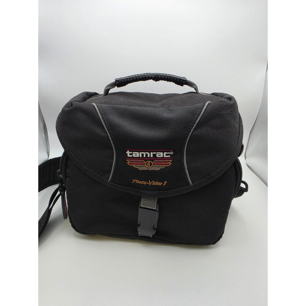 Tamrac Photo-Video 1 Camera Bag Black Padded Shoulder Belt Case Vintage